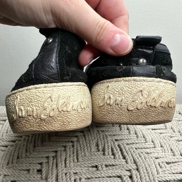 Sam Edelman: Black Suede Slip On Sneakers - Picture 4 of 7